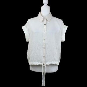 Tresics Luxe Tie Front  Short Sleeve Size S Women's Shirt